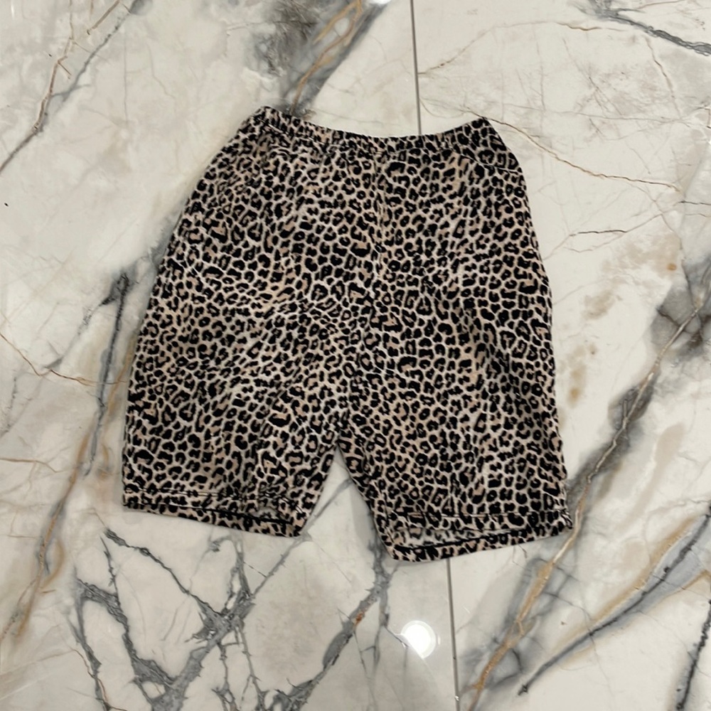 XS leopard bike shorts urban outfitters